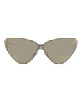 Balenciaga Womens Cat Eye Silver Silver White Fashion Designer Eyewear