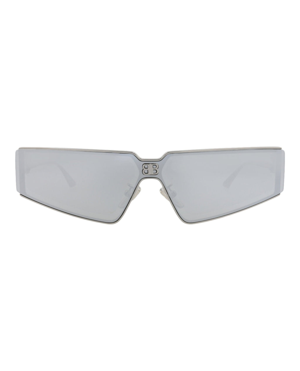 Balenciaga Unisex Square/Rectangle Ruthenium Ruthenium Silver Fashion Designer Eyewear