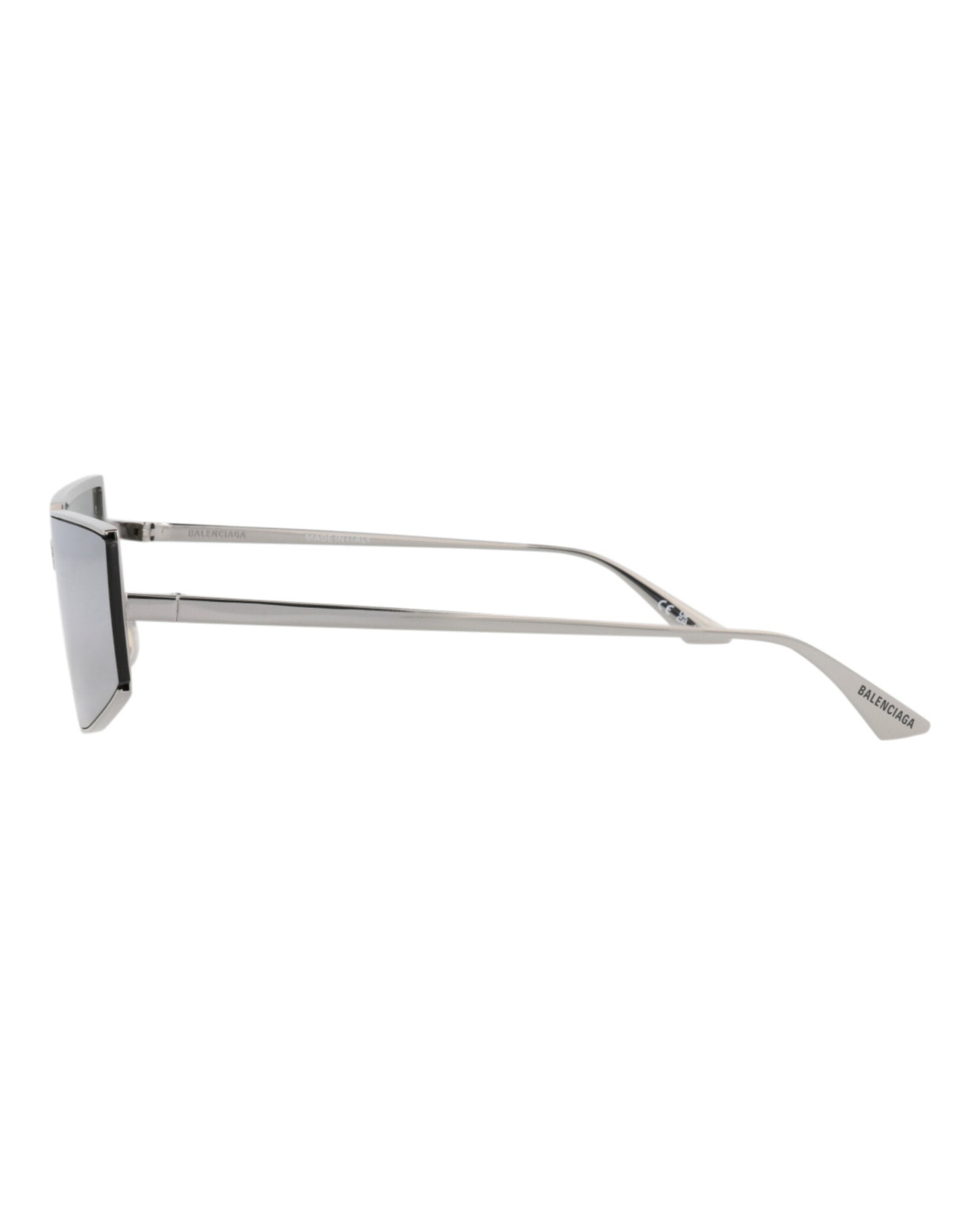 Balenciaga Unisex Square/Rectangle Ruthenium Ruthenium Silver Fashion Designer Eyewear