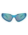 Balenciaga Unisex Shield/Wrap Light Blue Light Blue Green Fashion Designer Eyewear