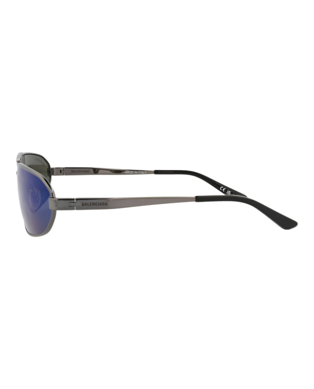 Balenciaga Mens Shield/Wrap Ruthenium Ruthenium Blue Fashion Designer Eyewear