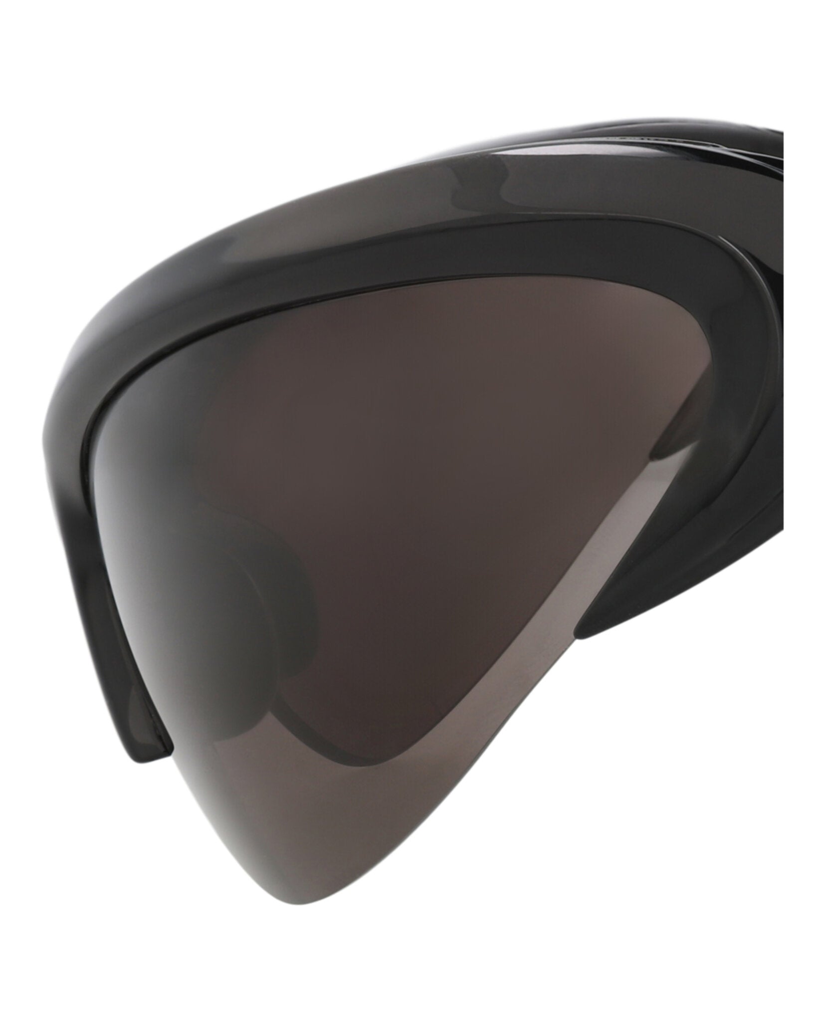 Balenciaga Unisex Shield/Wrap Black Silver Grey Fashion Designer Eyewear