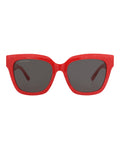 Balenciaga Womens Square/Rectangle Red Red Grey Fashion Designer Eyewear