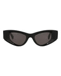 Balenciaga Womens Cat Eye Black Black Grey Fashion Designer Eyewear