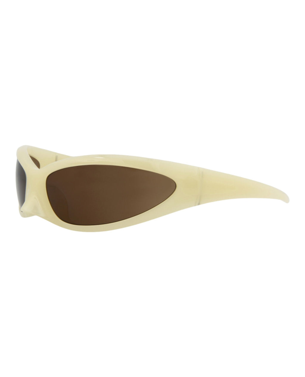 Balenciaga Unisex Shield/Wrap Yellow Yellow Brown Fashion Designer Eyewear