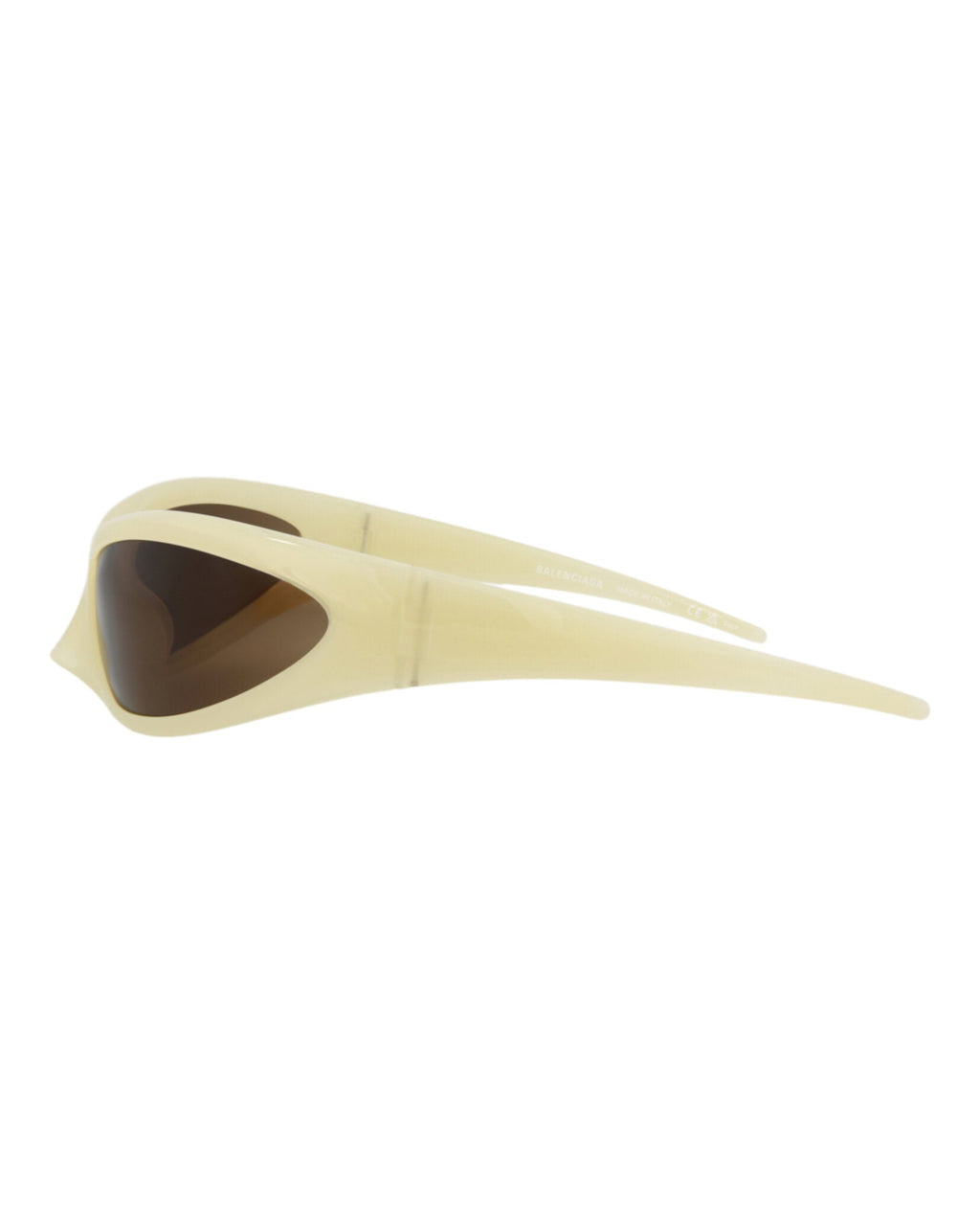 Balenciaga Unisex Shield/Wrap Yellow Yellow Brown Fashion Designer Eyewear