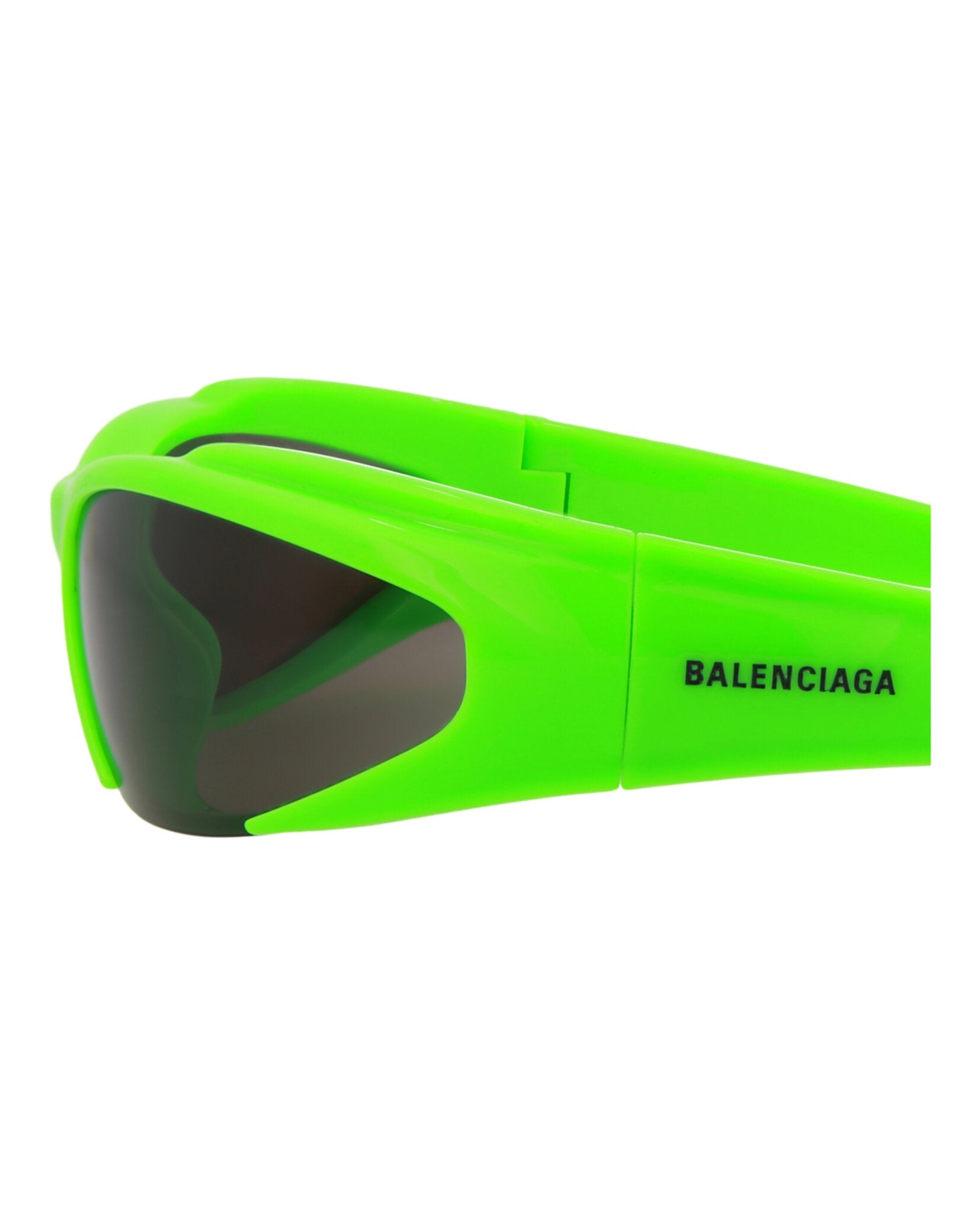 Balenciaga Unisex Shield/Wrap Green Green Grey Fashion Designer Eyewear