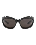 Balenciaga Unisex Shield/Wrap Black Black Grey Fashion Designer Eyewear