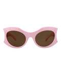 Balenciaga Womens Cat Eye Pink Pink Brown Fashion Designer Eyewear