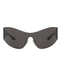 Balenciaga Womens Shield/Wrap Grey Grey Grey Fashion Designer Eyewear