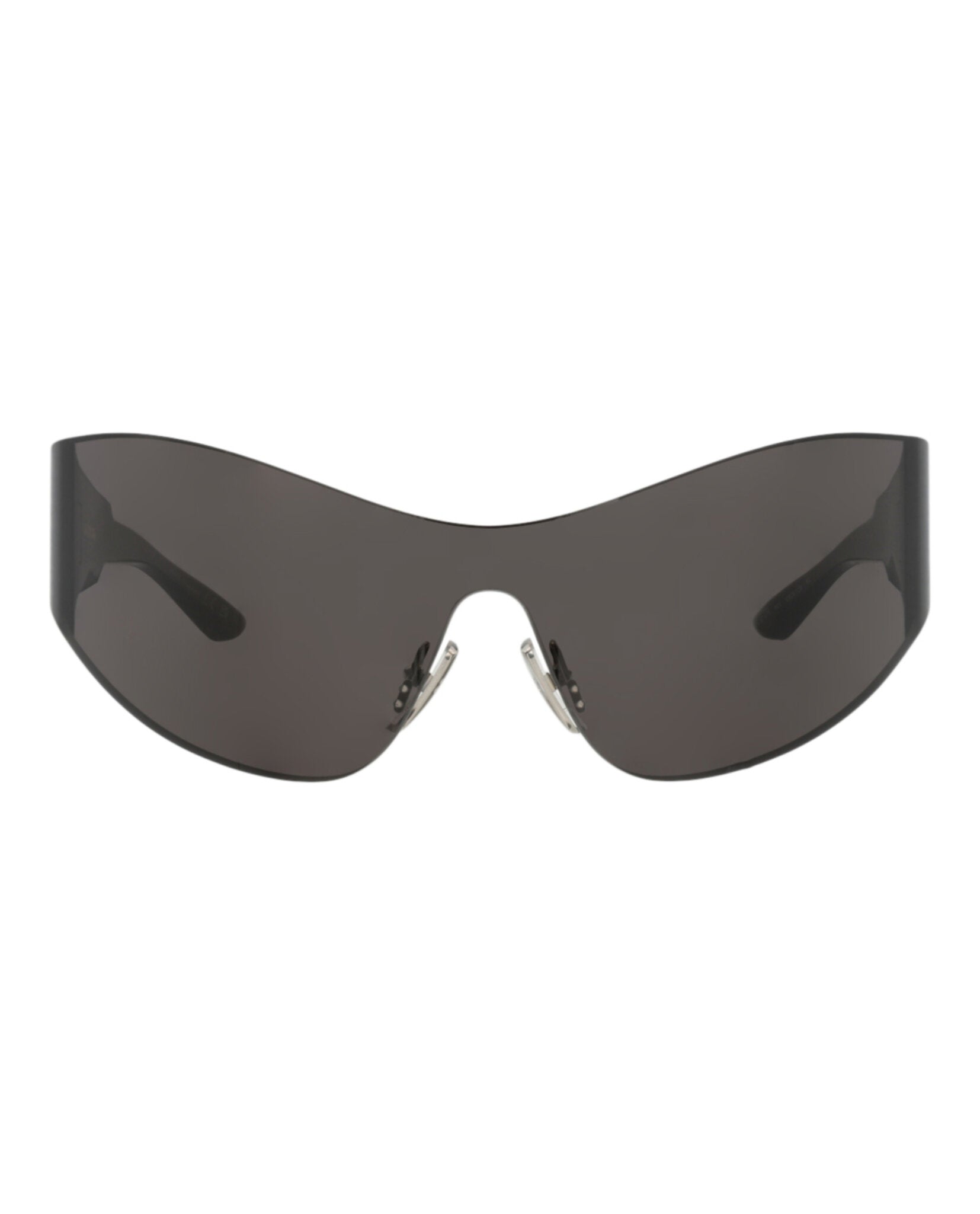 Balenciaga Womens Shield/Wrap Grey Grey Grey Fashion Designer Eyewear
