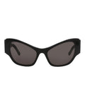 Balenciaga Womens Cat Eye Black Black Grey Fashion Designer Eyewear