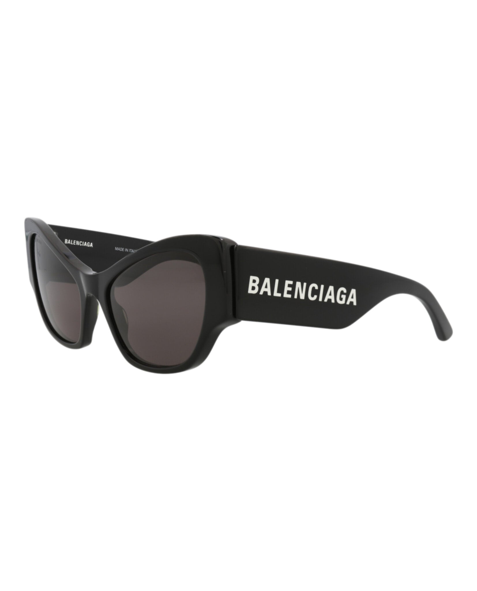 Balenciaga Womens Cat Eye Black Black Grey Fashion Designer Eyewear
