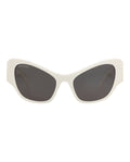 Balenciaga Womens Cat Eye White White Grey Fashion Designer Eyewear