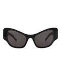 Balenciaga Womens Cat Eye Black Black Grey Fashion Designer Eyewear