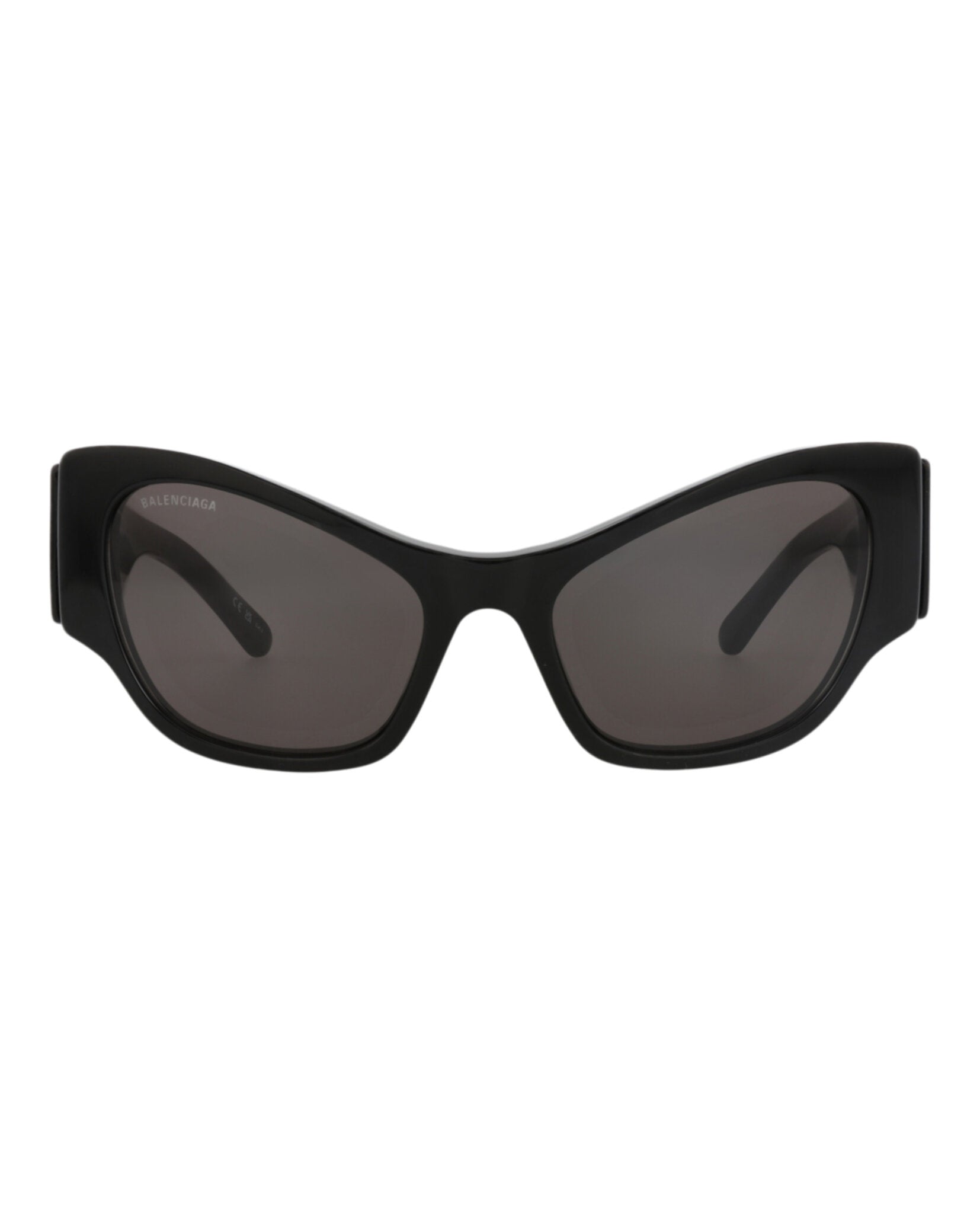 Balenciaga Womens Cat Eye Black Black Grey Fashion Designer Eyewear