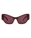 Balenciaga Womens Cat Eye Burgundy Burgundy Red Fashion Designer Eyewear