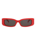 Balenciaga Womens Square/Rectangle Red Red Grey Fashion Designer Eyewear