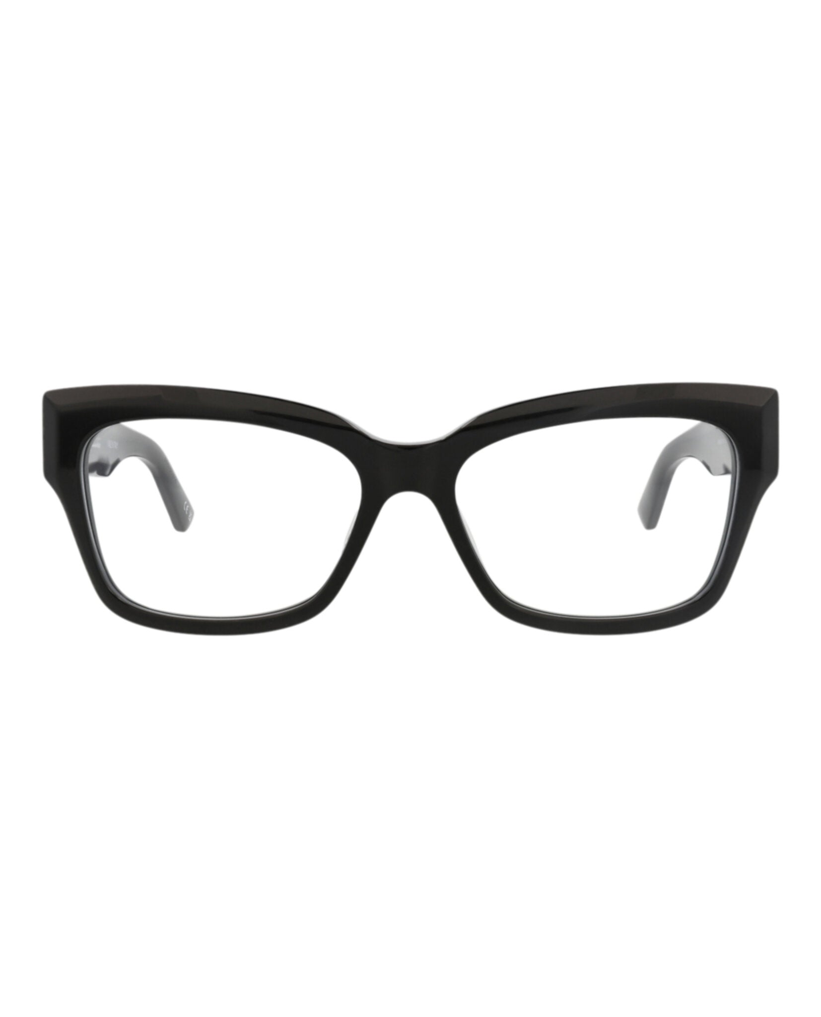 Balenciaga Womens Square/Rectangle Black Black Transparent Fashion Designer Eyewear