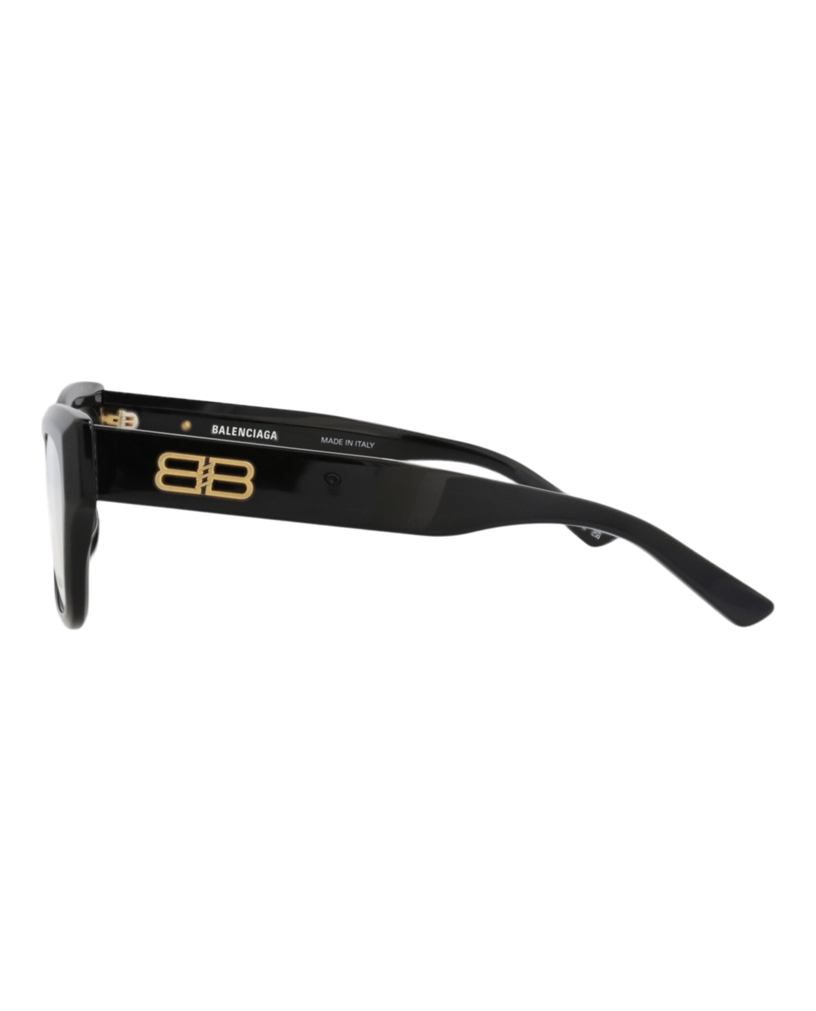 Balenciaga Womens Square/Rectangle Black Black Transparent Fashion Designer Eyewear