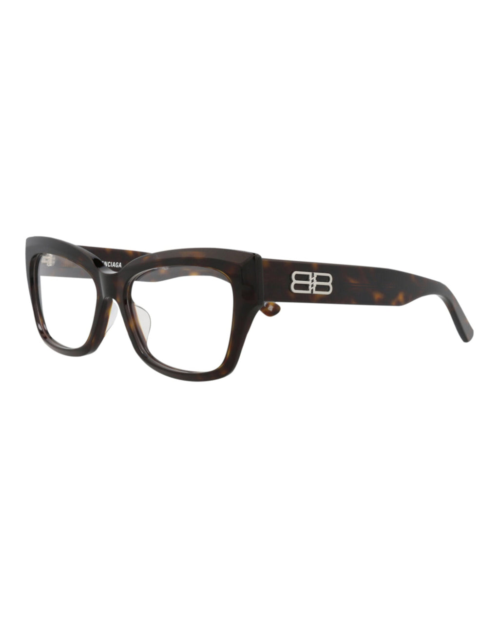 Balenciaga Womens Square/Rectangle Havana Havana Transparent Fashion Designer Eyewear