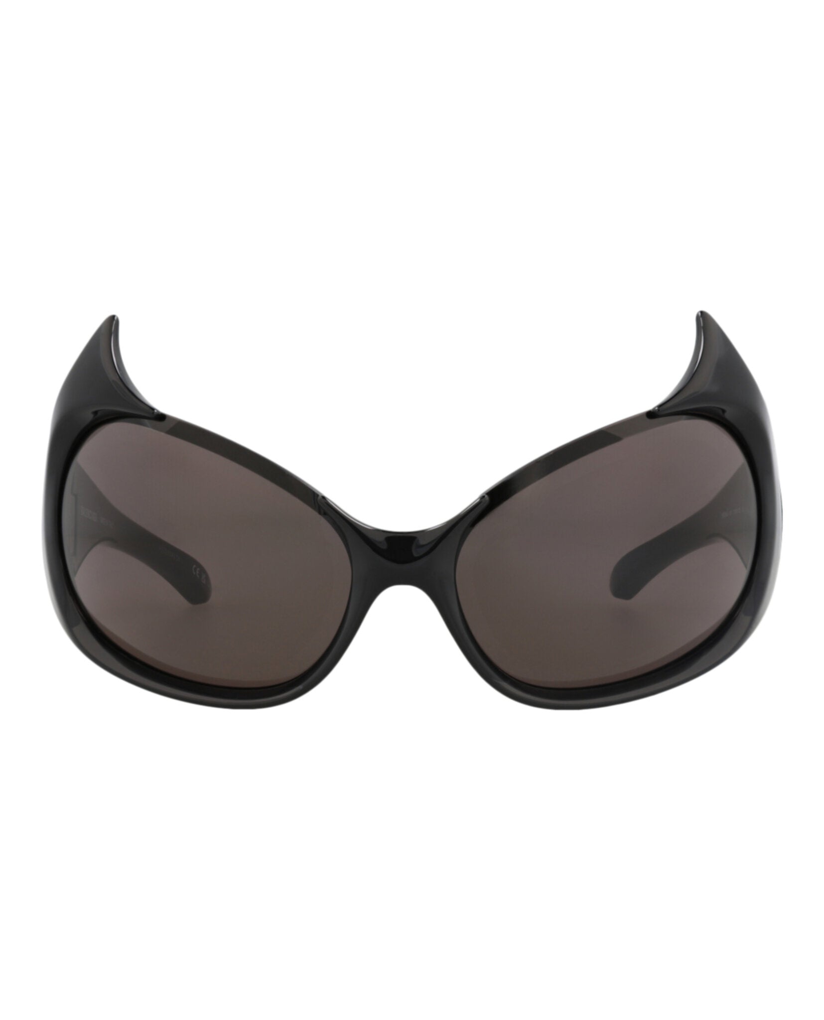 Balenciaga Womens Shield/Wrap Black Black Grey Fashion Designer Eyewear