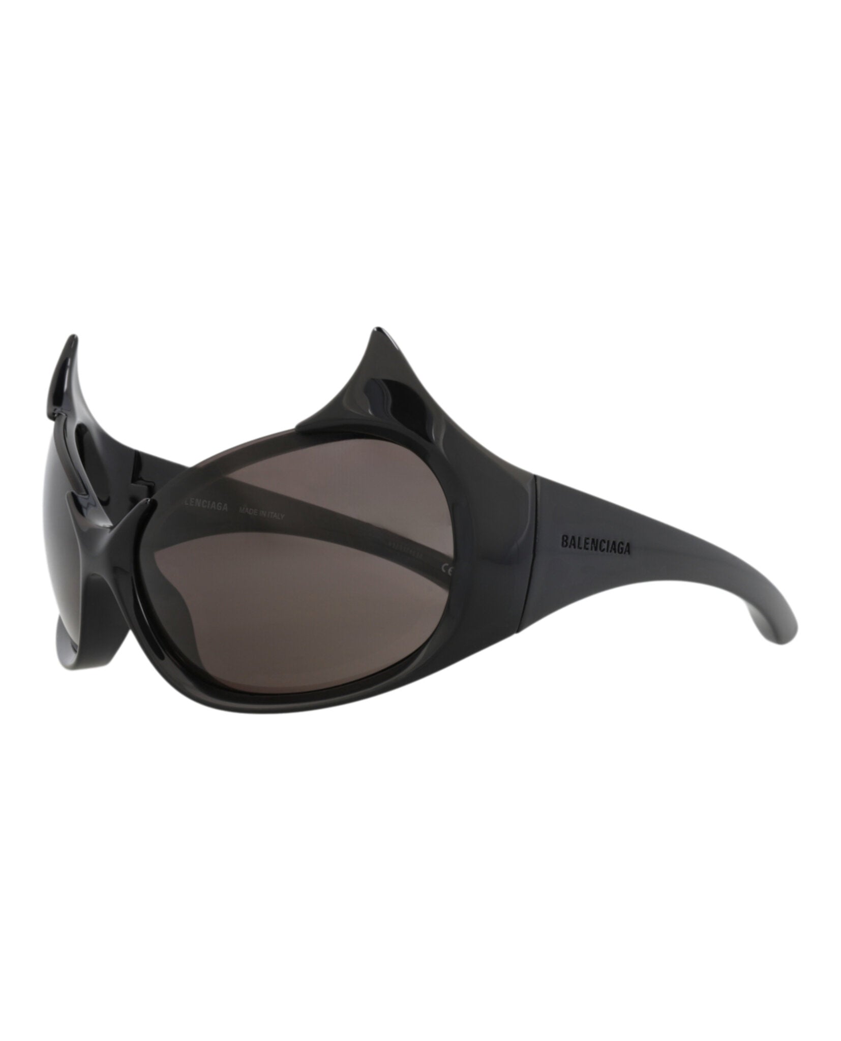 Balenciaga Womens Shield/Wrap Black Black Grey Fashion Designer Eyewear
