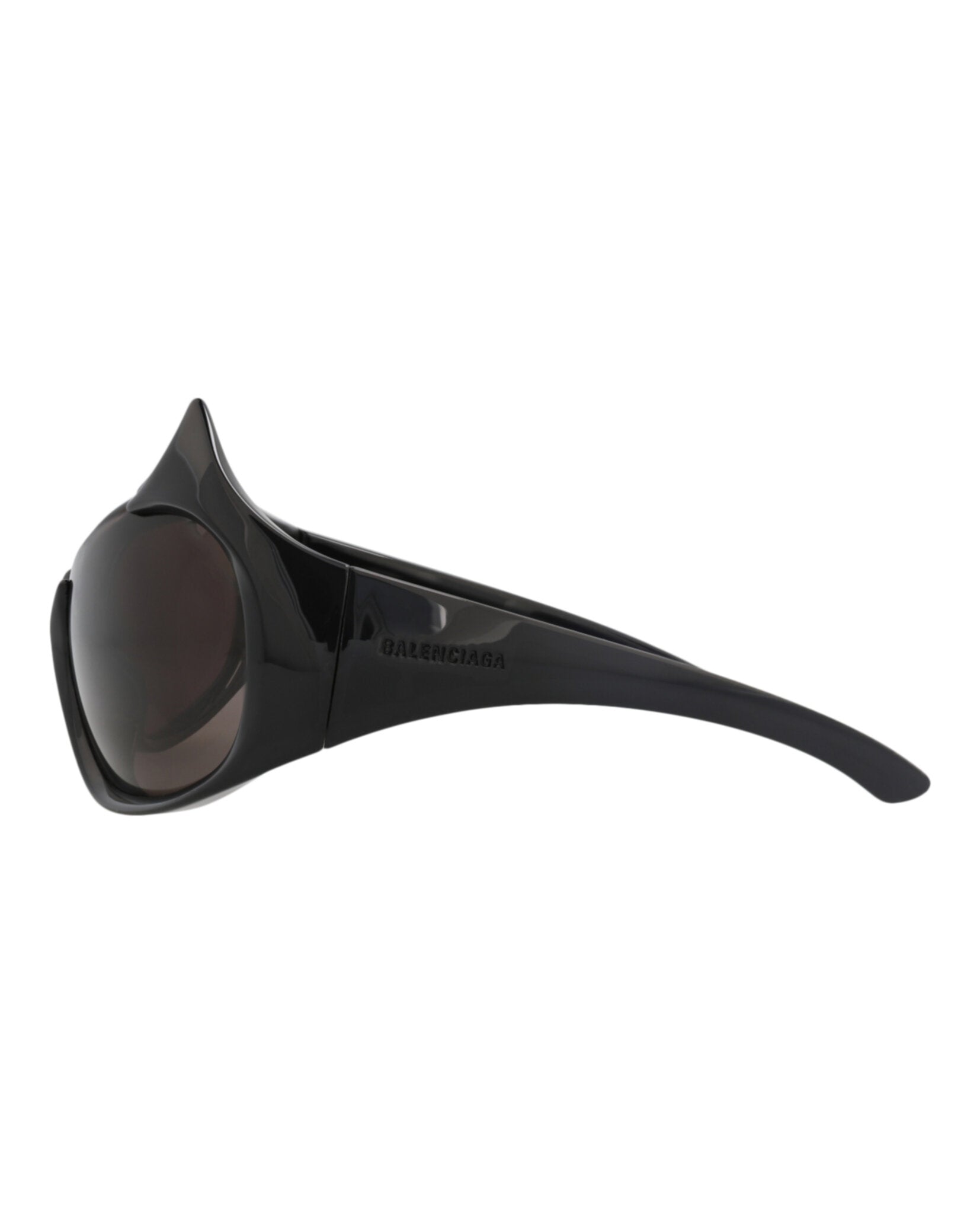 Balenciaga Womens Shield/Wrap Black Black Grey Fashion Designer Eyewear