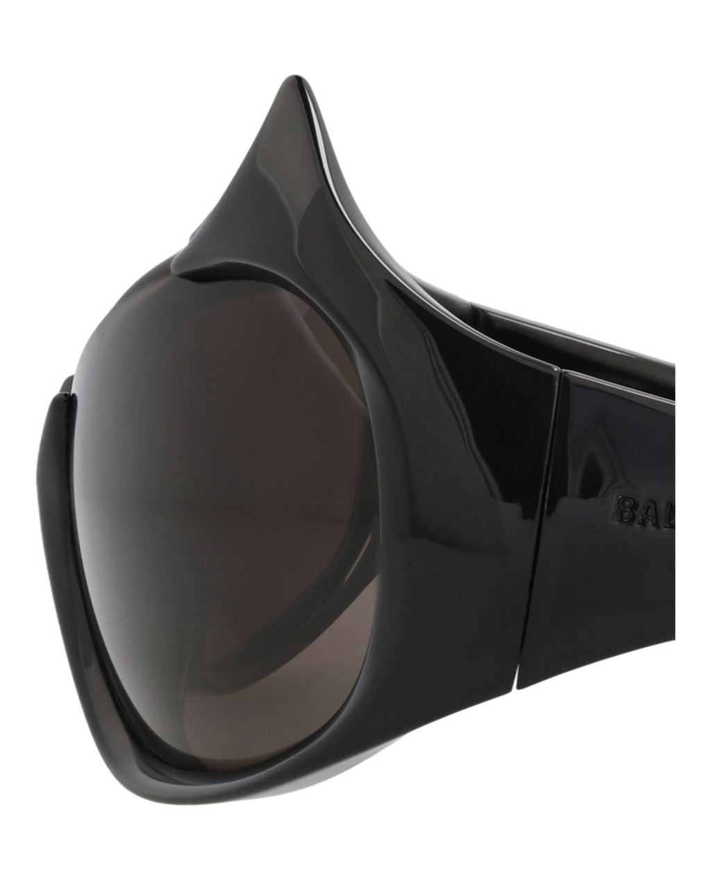 Balenciaga Womens Shield/Wrap Black Black Grey Fashion Designer Eyewear
