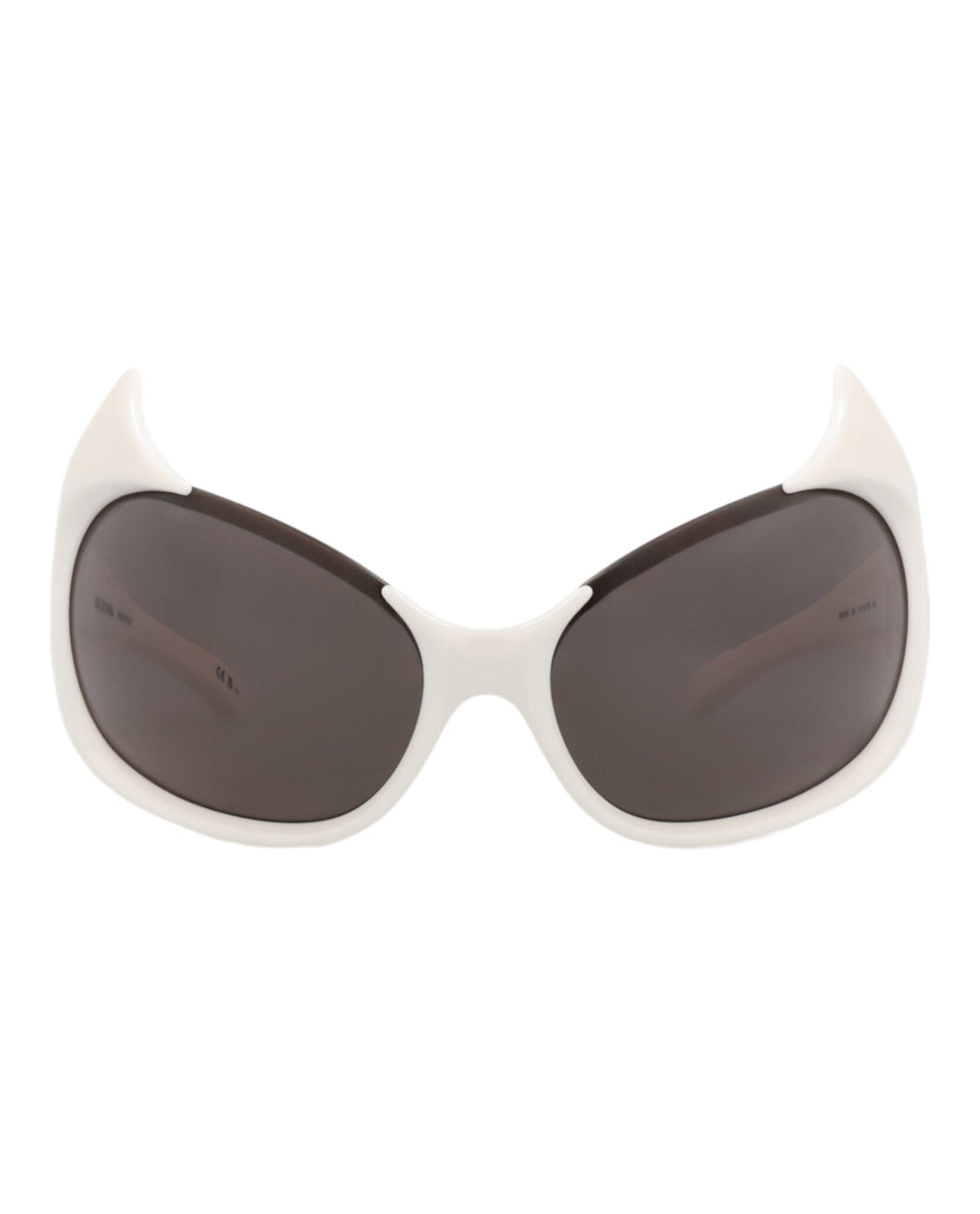 Balenciaga Womens Shield/Wrap Ivory Ivory Grey Fashion Designer Eyewear