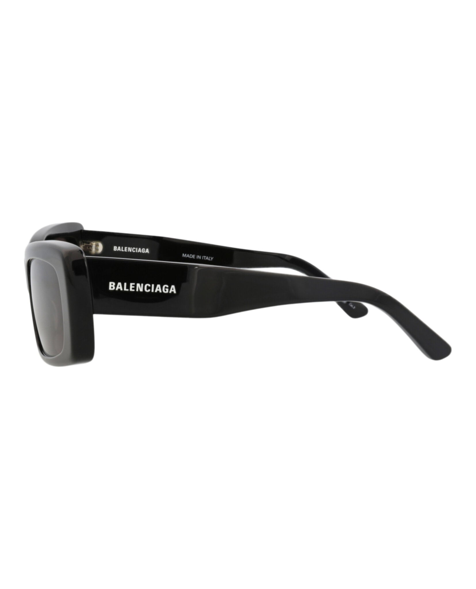Balenciaga Unisex Square/Rectangle Black Black Grey Fashion Designer Eyewear