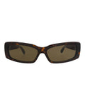 Balenciaga Unisex Square/Rectangle Havana Havana Brown Fashion Designer Eyewear