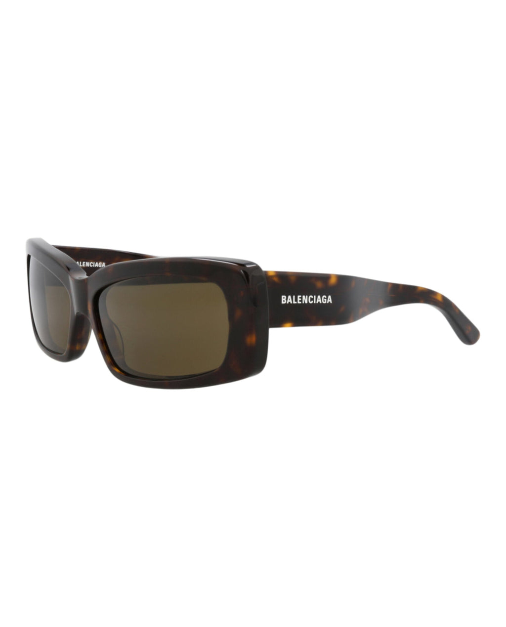 Balenciaga Unisex Square/Rectangle Havana Havana Brown Fashion Designer Eyewear