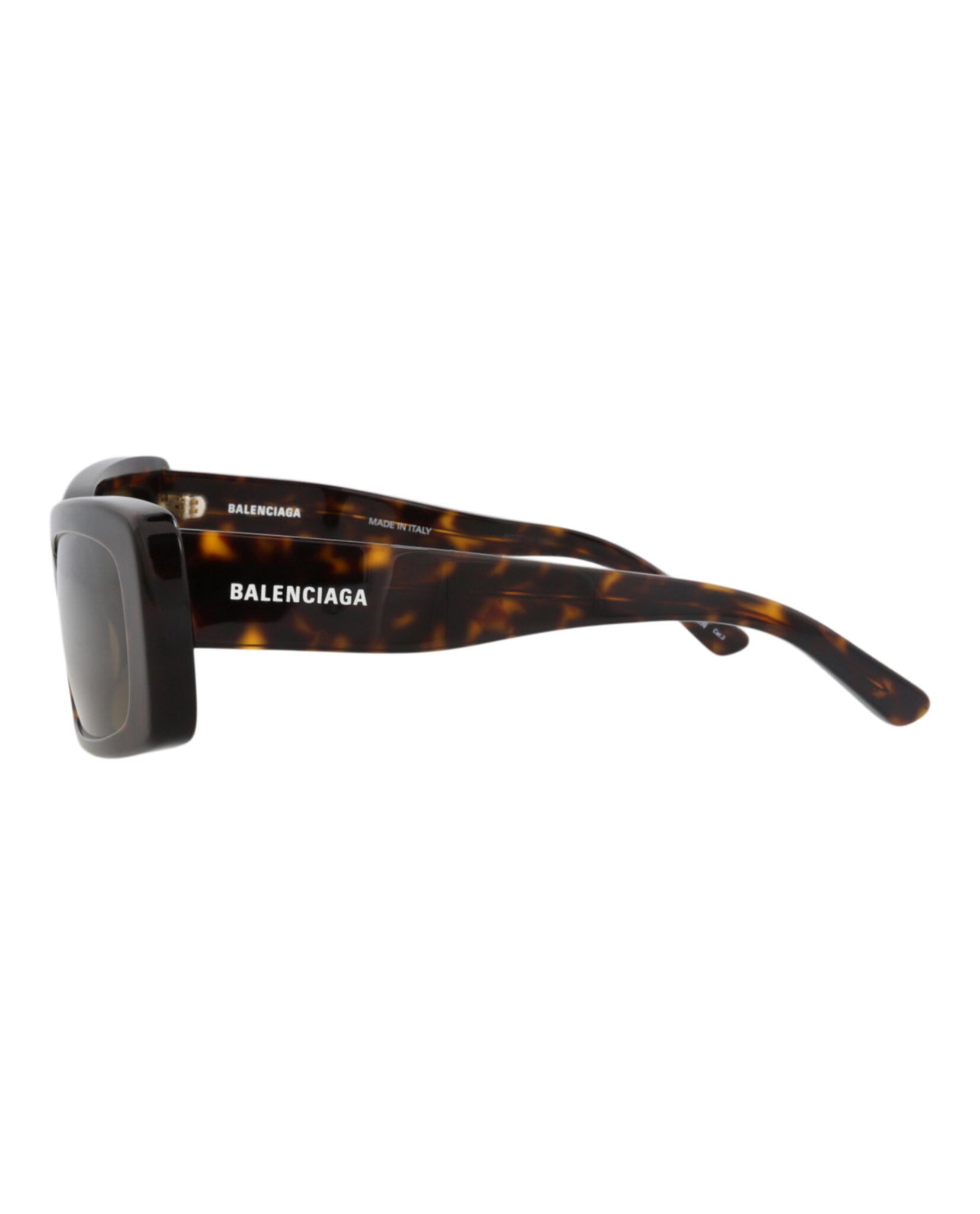 Balenciaga Unisex Square/Rectangle Havana Havana Brown Fashion Designer Eyewear