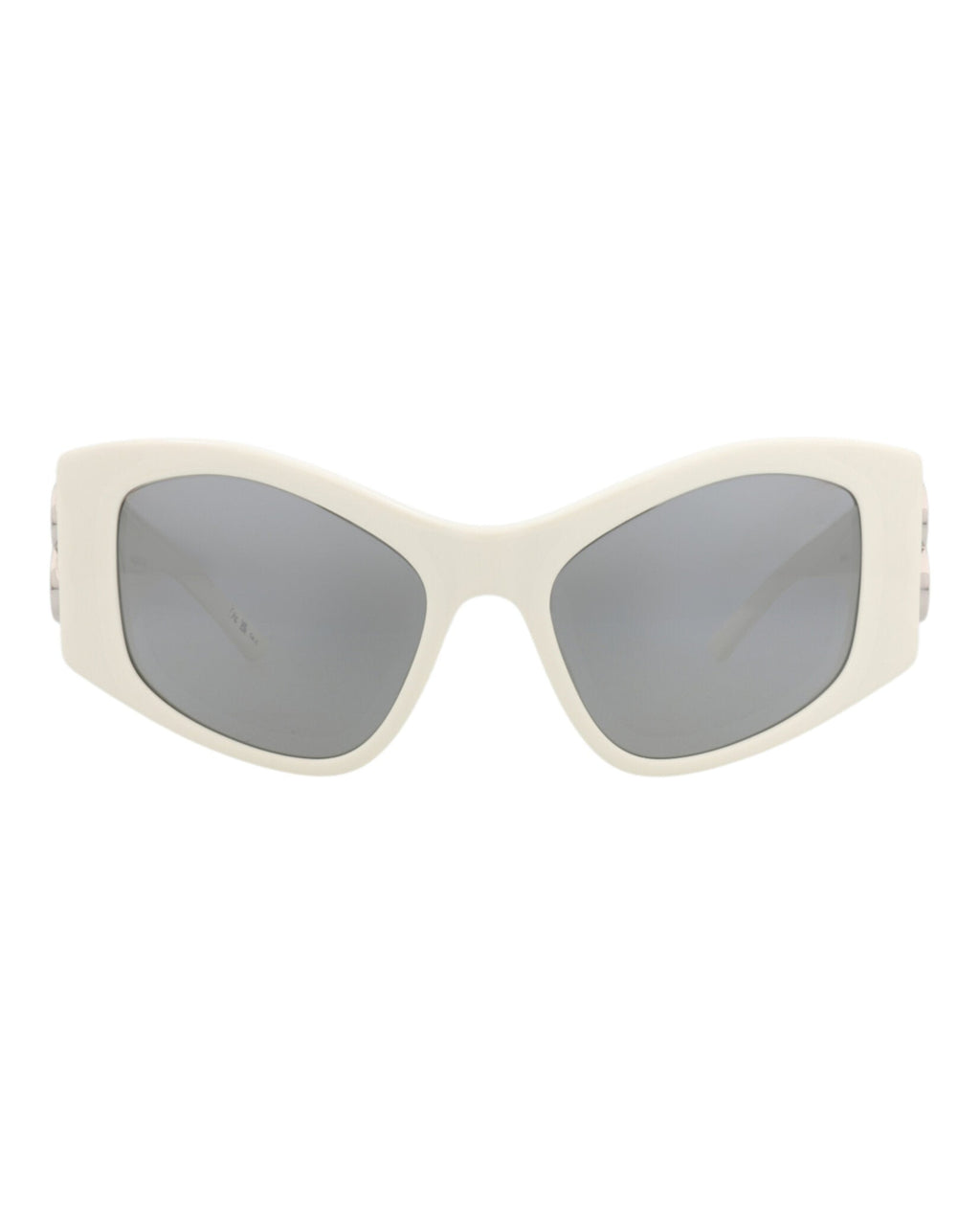 Balenciaga Womens Cat Eye White White Silver Fashion Designer Eyewear