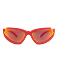 Balenciaga Unisex Shield/Wrap Red Red Red Fashion Designer Eyewear