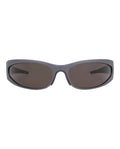 Balenciaga Mens Shield/Wrap Grey Grey Grey Fashion Designer Eyewear