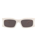 Balenciaga Unisex Square/Rectangle Ivory Ivory Grey Fashion Designer Eyewear