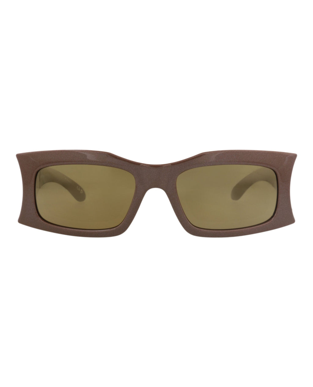 Balenciaga Unisex Square/Rectangle Brown Brown Bronze Fashion Designer Eyewear