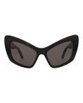 Balenciaga Womens Cat Eye Black Black Grey Fashion Designer Eyewear