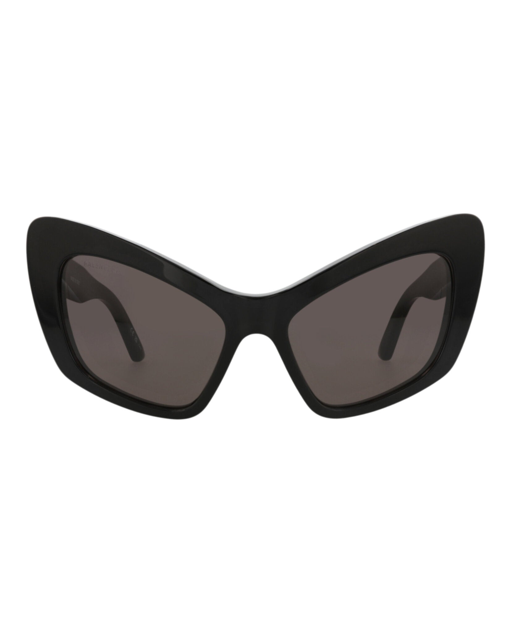 Balenciaga Womens Cat Eye Black Black Grey Fashion Designer Eyewear