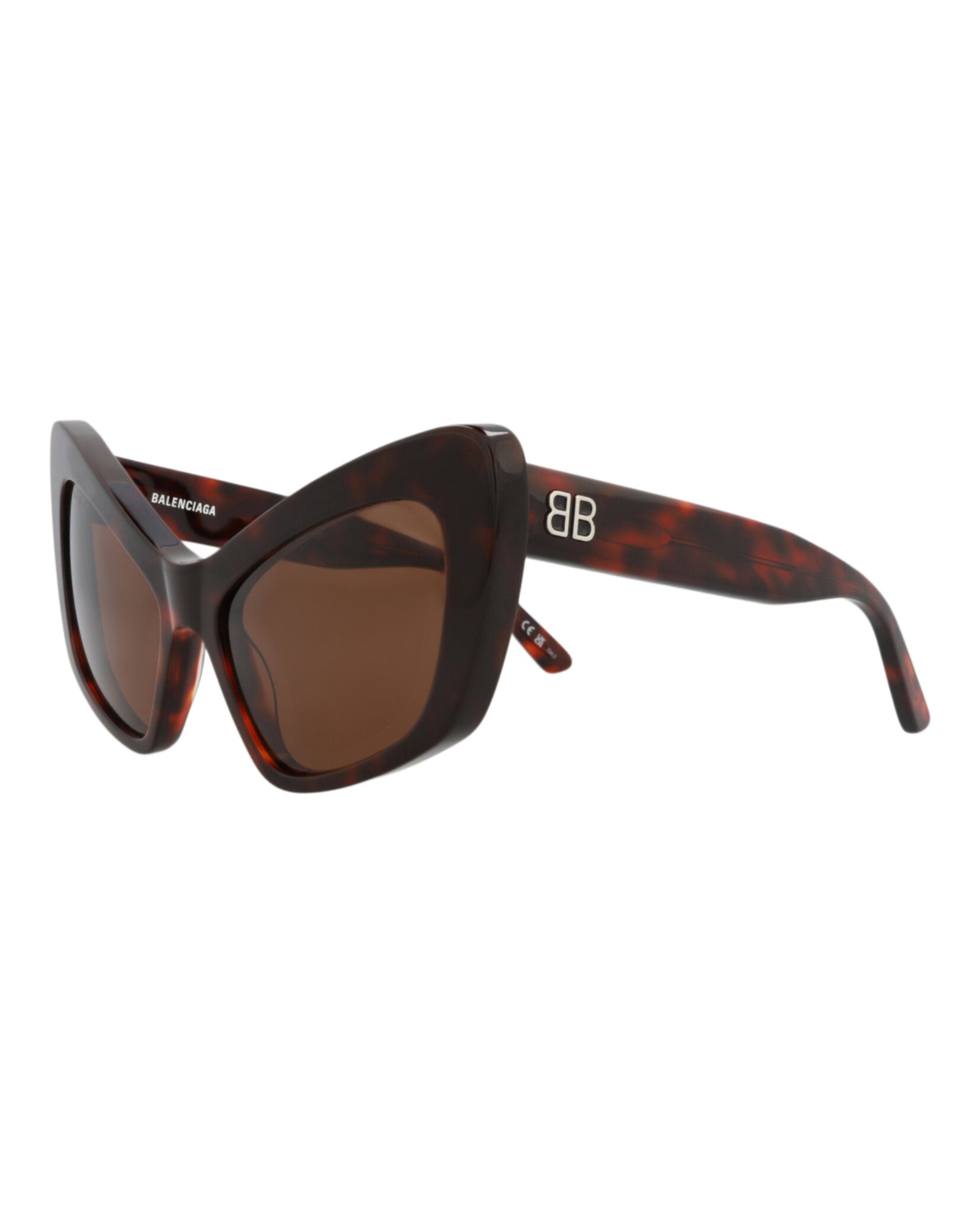 Balenciaga Womens Cat Eye Havana Havana Brown Fashion Designer Eyewear
