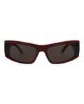 Balenciaga Unisex Cat Eye Burgundy Burgundy Grey Fashion Designer Eyewear