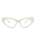 Balenciaga Womens Cat Eye White White Transparent Fashion Designer Eyewear