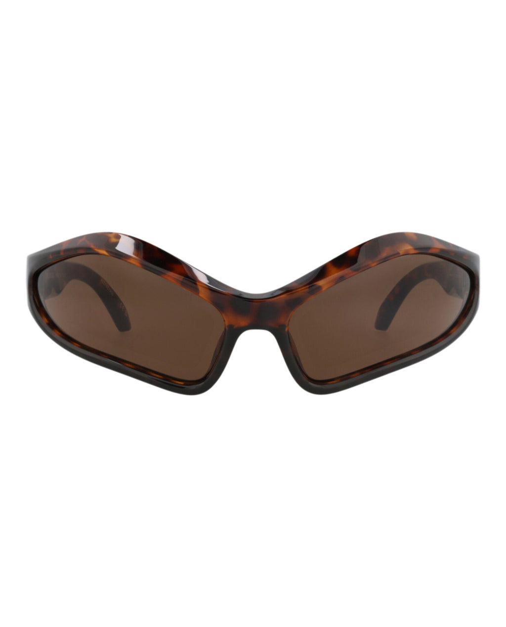 Balenciaga Unisex Shield/Wrap Havana Havana Brown Fashion Designer Eyewear