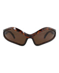 Balenciaga Unisex Shield/Wrap Havana Havana Brown Fashion Designer Eyewear