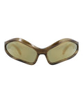 Balenciaga Unisex Shield/Wrap Havana Havana Bronze Fashion Designer Eyewear