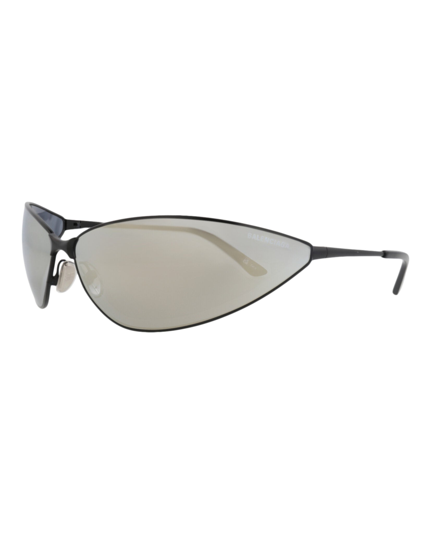 Balenciaga Unisex Shield/Wrap Black Black Bronze Fashion Designer Eyewear