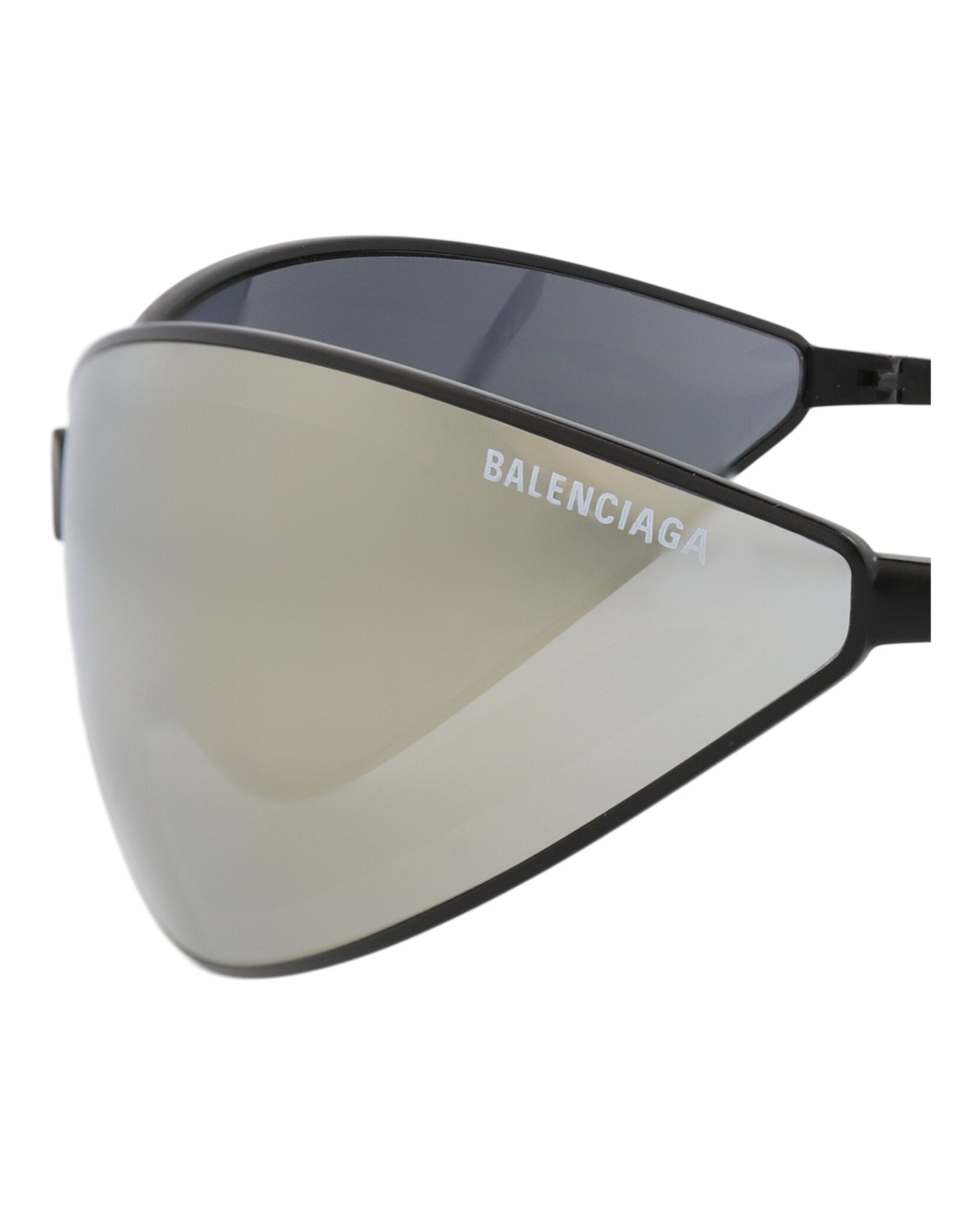 Balenciaga Unisex Shield/Wrap Black Black Bronze Fashion Designer Eyewear