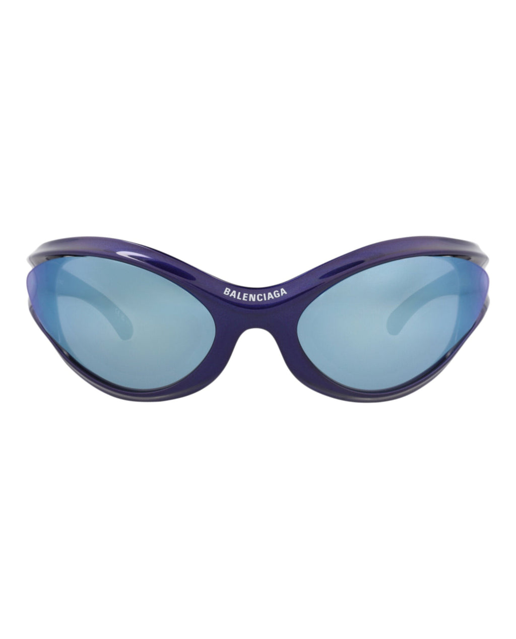 Balenciaga Unisex Shield/Wrap Blue Blue Blue Fashion Designer Eyewear